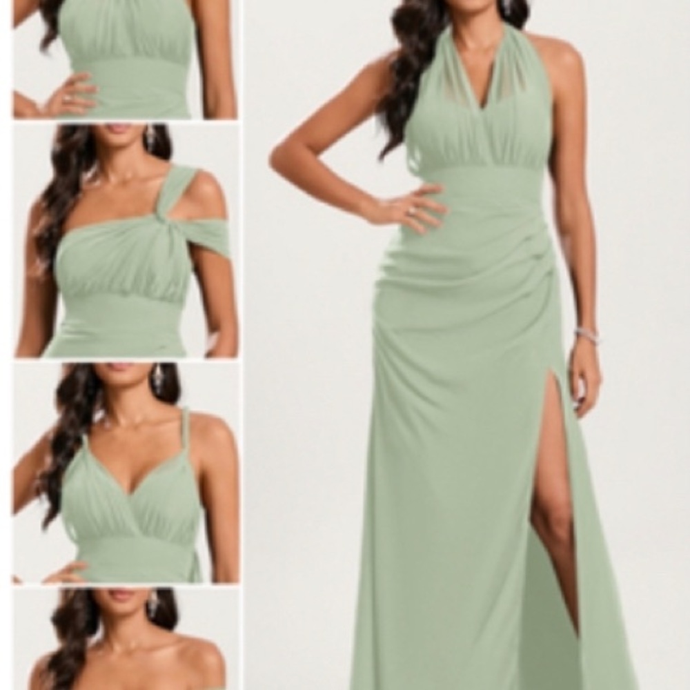Convertible Sage Green Women’s Evening Dress